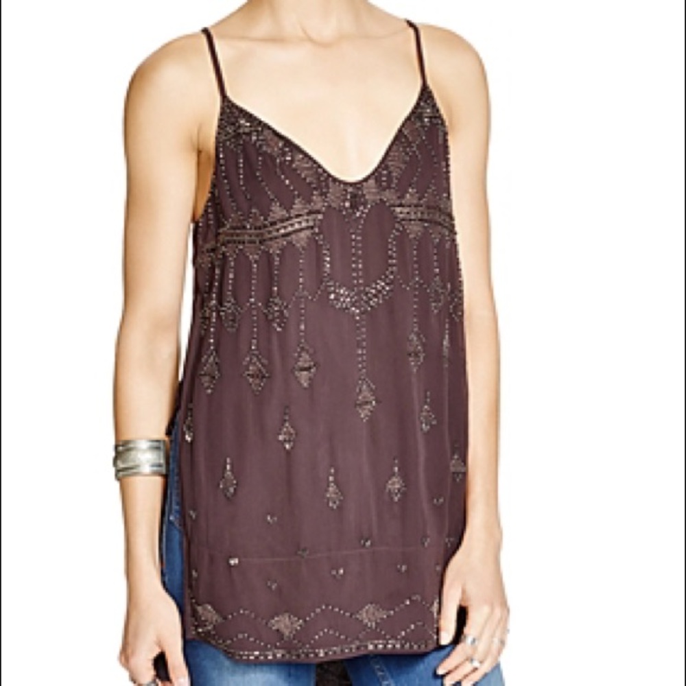 NWOT Free People Beaded Tunic